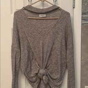 GRAY WOOL SWEATER